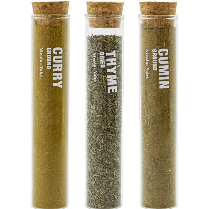 Nicolas Vahé Kryddset Curry, Timjan & Spiskummin 3-pack – från Nicolas Vahé – 188 kr – hos Delitea