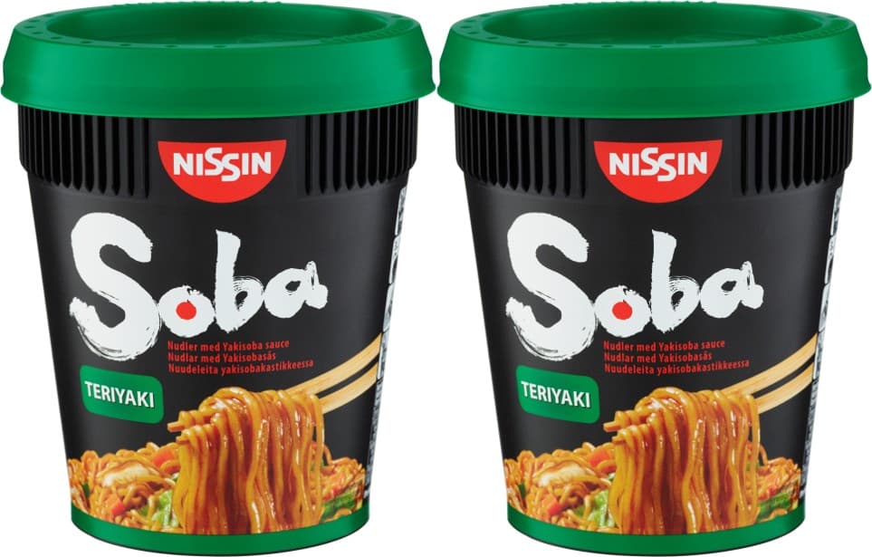 Nissin Nudlar Soba Cup Teriyaki 2x90g