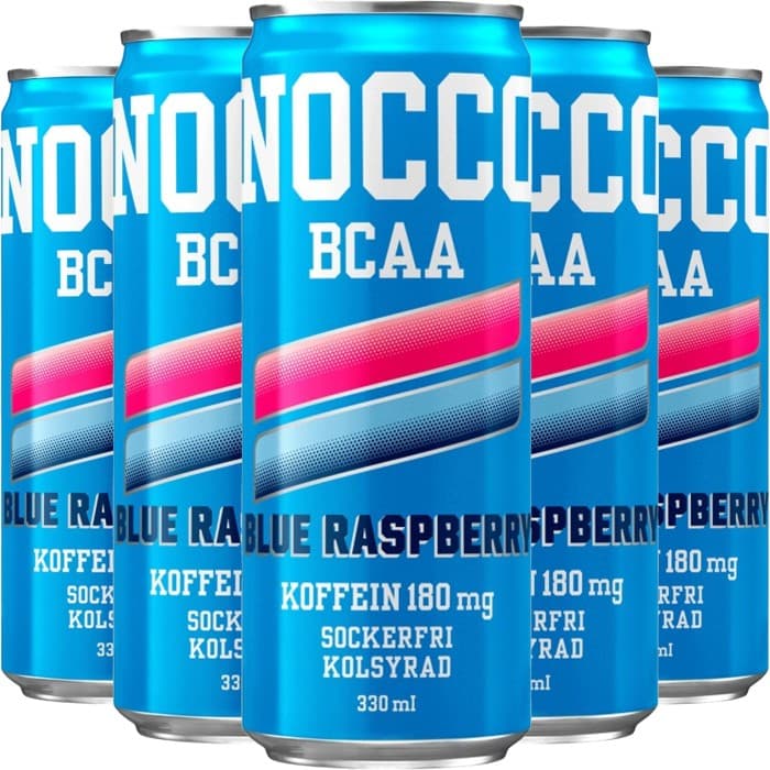 NOCCO Blue Raspberry Energidryck BCAA 24x33cl – från NOCCO – 449 kr – hos Delitea