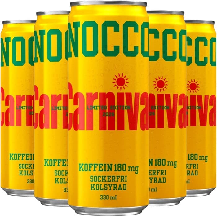 NOCCO Carnival Energidryck 24x33cl – från NOCCO – 449 kr – hos Delitea