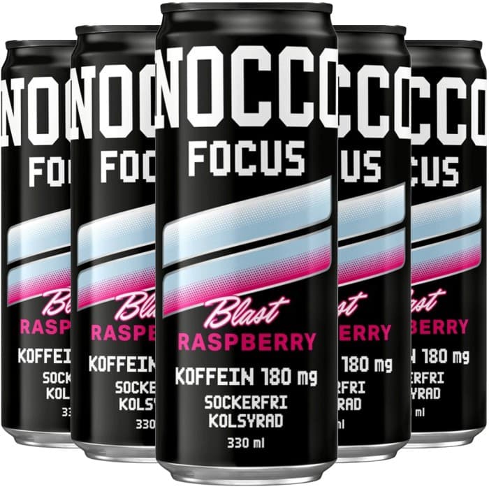 NOCCO Focus Raspberry Blast Energidryck 24x33cl – från NOCCO – 449 kr – hos Delitea