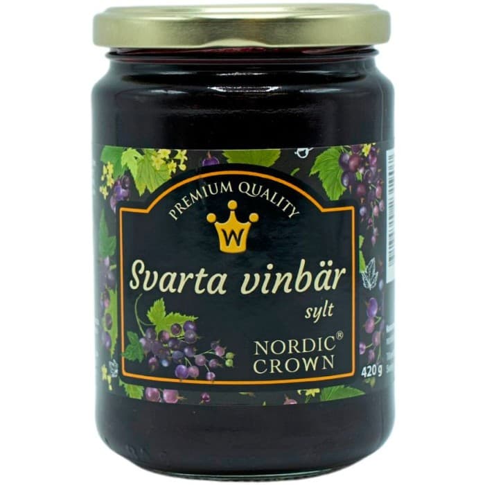 Nordic Crown Svartvinbärssylt med Hela Bär 420g