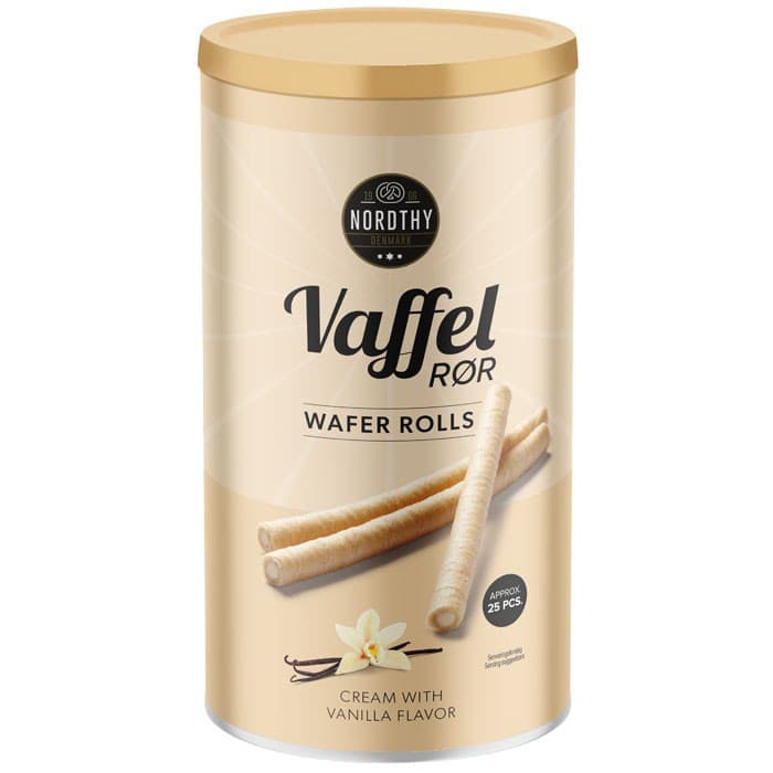 Nordthy Våffelrör Vanilj 250g