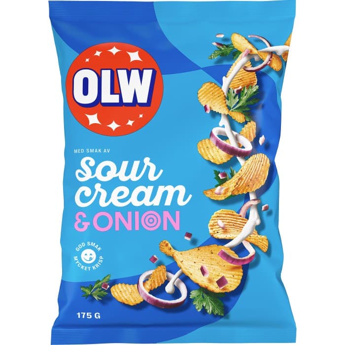 OLW Chips Sourcream & Onion 175g – från OLW – 19 kr – hos Delitea