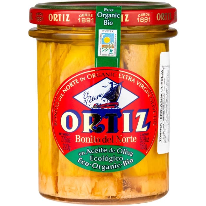 Ortiz Bonito del Norte Vit Tonfisk i Ekologisk Olivolja 220g – från Ortiz – 165 kr – hos Delitea