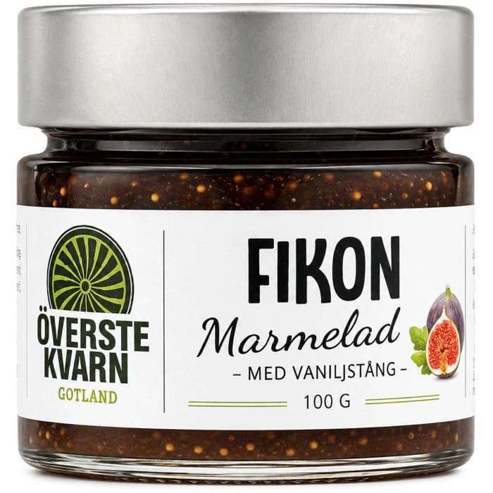 Överstekvarn Fikonmarmelad med Vaniljstång 100g – från Överstekvarn – 49 kr – hos Delitea