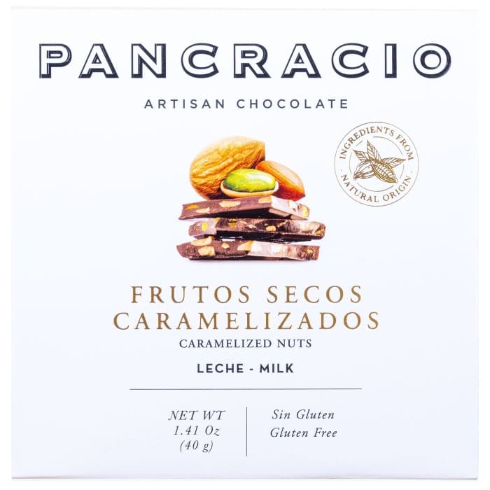 Pancracio Mjölkchoklad med Karamelliserade Nötter 40g – från Pancracio – 39 kr – hos Delitea