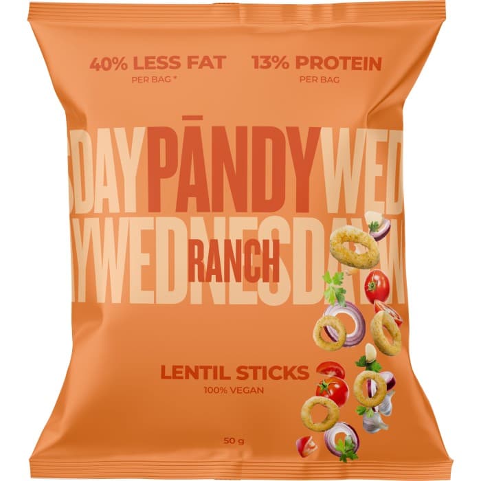 Pändy Lentil Rings Ranch 50g – från PÄNDY – 14 kr – hos Delitea