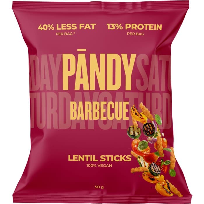 Pändy Lentil Sticks Barbecue 50g – från PÄNDY – 14 kr – hos Delitea