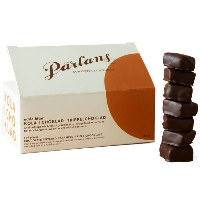 Pärlans Kola i Choklad Udda Bitar Trippelchoklad 175g