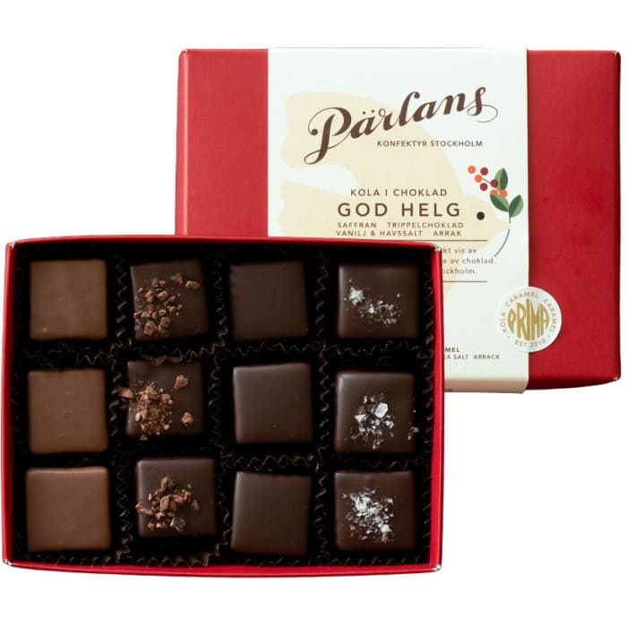 Pärlans Konfektyr Kola i Choklad God Helg 12 bitar