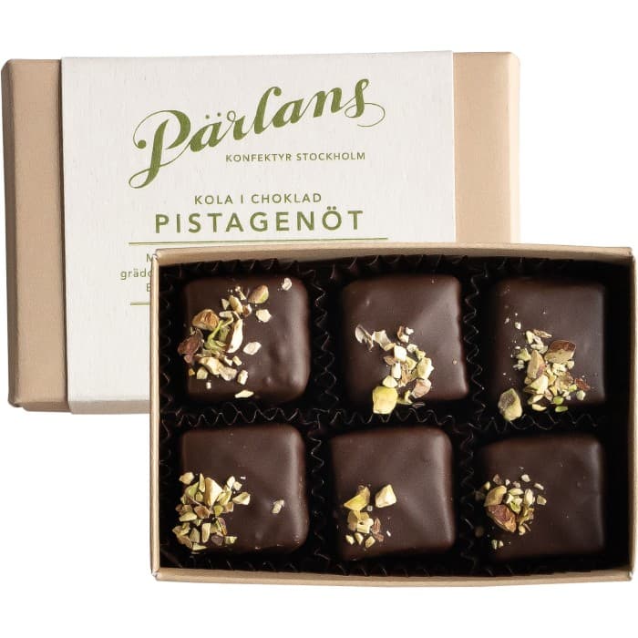 Pärlans Konfektyr Kola i Choklad Pistagenöt 6 bitar