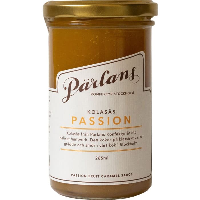 Pärlans Konfektyr Kolasås Passionsfrukt 300g – från Pärlans Konfektyr – 113 kr – hos Delitea