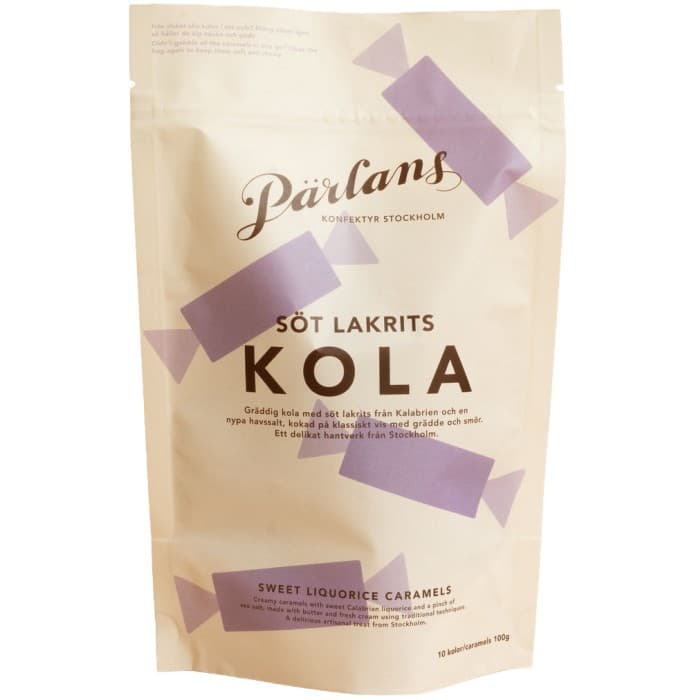 Pärlans Konfektyr Kolor i Påse Söt Lakrits 100g