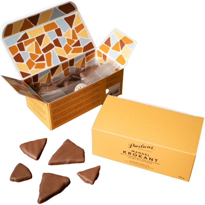 Pärlans Konfektyr Mandelkrokant i Mjölkchoklad 150g från Pärlans Konfektyr – köp hos Delitea