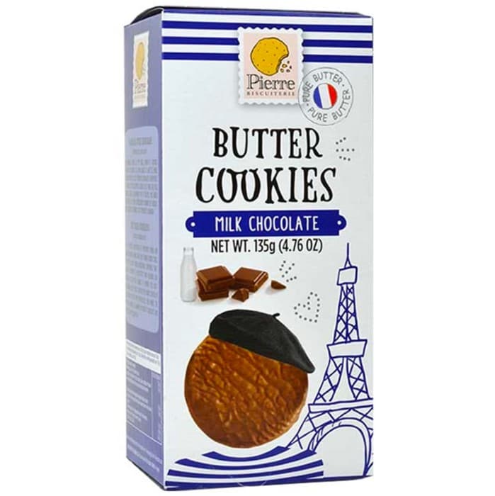 Pierre Biscuiterie Milk Chocolate Coated Shortbread 135g från Pierre Biscuiterie – köp hos Delitea
