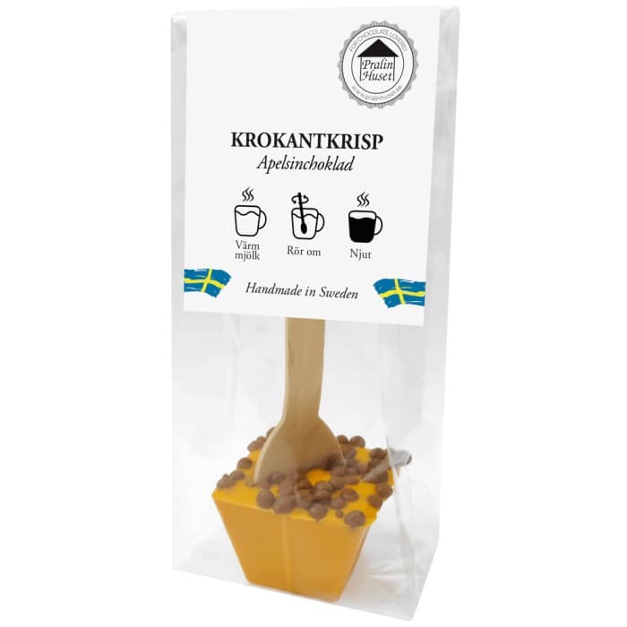 Pralinhuset Drickchokladklubba Apelsinchoklad Krokantkrisp 50g – från Pralinhuset – 46 kr – hos Delitea