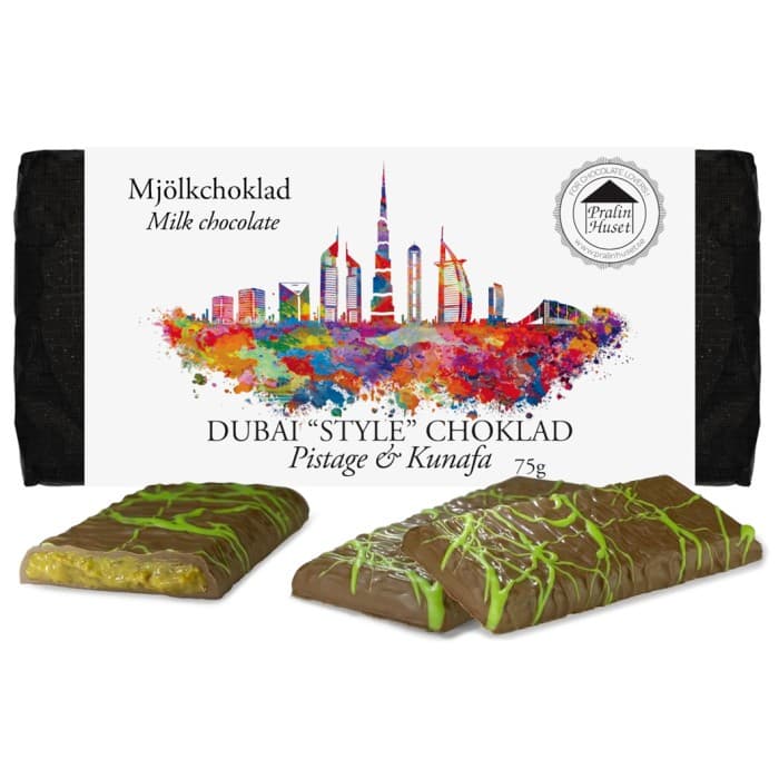 Pralinhuset Dubai ’Style’ Chokladkaka Pistage & Kunafa 75g från Pralinhuset – köp hos Delitea