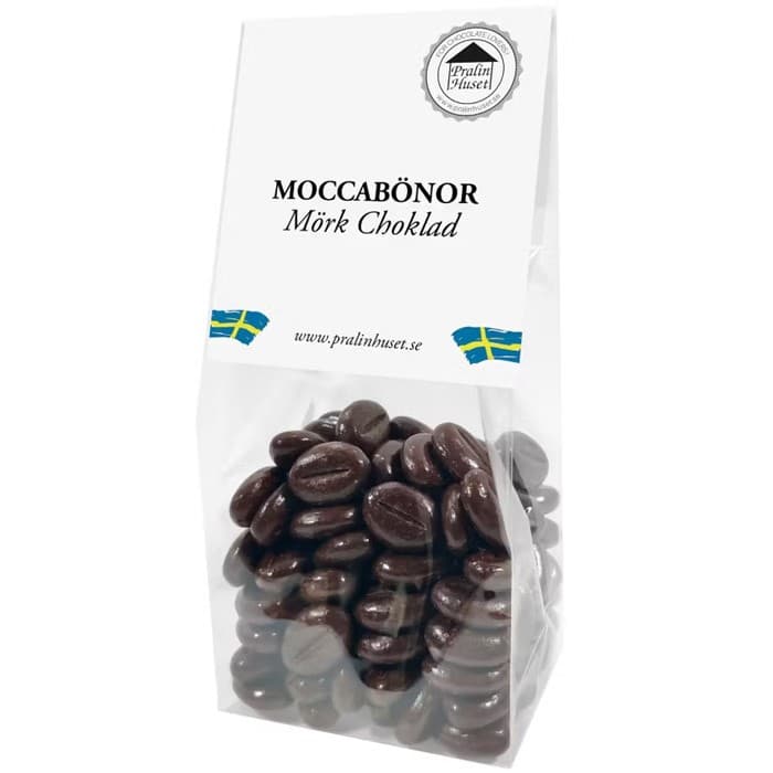 Pralinhuset Moccabönor Mörk Choklad 100g – från Pralinhuset – 65 kr – hos Delitea