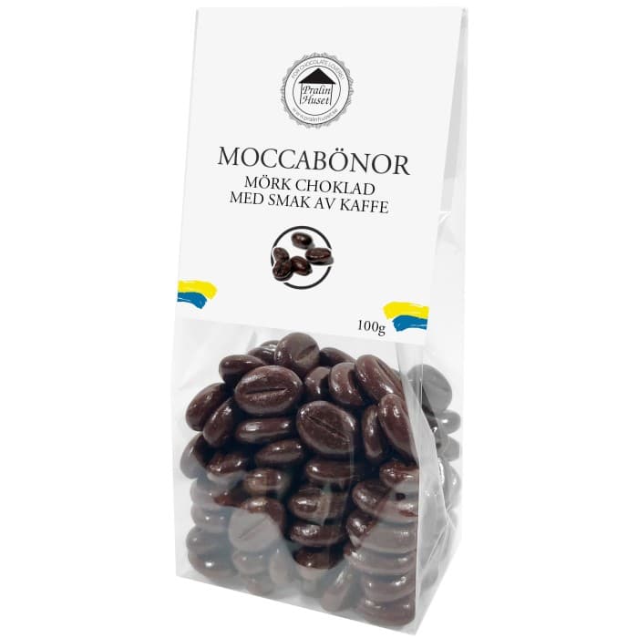 Pralinhuset Moccabönor Mörk Choklad 100g från Pralinhuset – köp hos Delitea