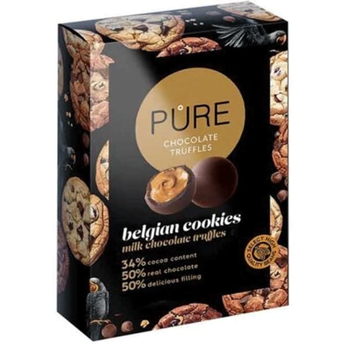 Pure Chocolate Tryffel Mjölkchoklad Cookiefyllning 148g – från Pure Chocolate – 56 kr – hos Delitea