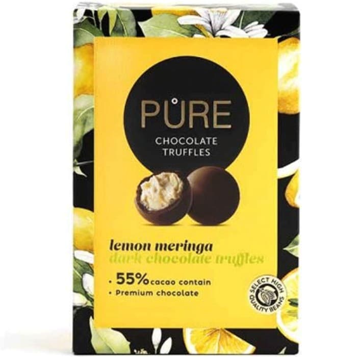 Pure Chocolate Tryffel Mörk Choklad Citron-Marängfyllning 148g – från Pure Chocolate – 56 kr – hos Delitea