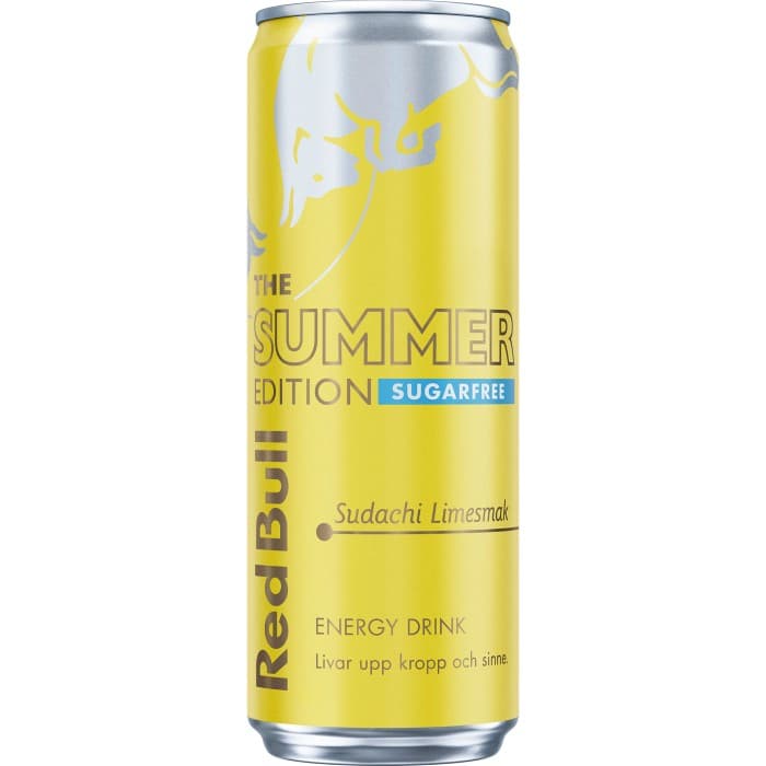 Red Bull Summer Edition Sockerfri Energidryck Burk 35,5cl – från Red Bull – 25 kr – hos Delitea