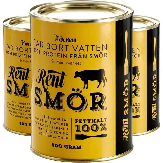 Rent Smör 100% 3x800g – från Lindahls – 629 kr – hos Delitea