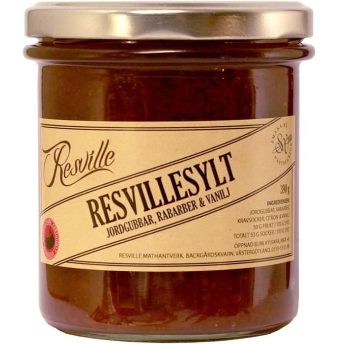 Resville Resvillesylt Jordgubbar, Rabarber & Vanilj 390g