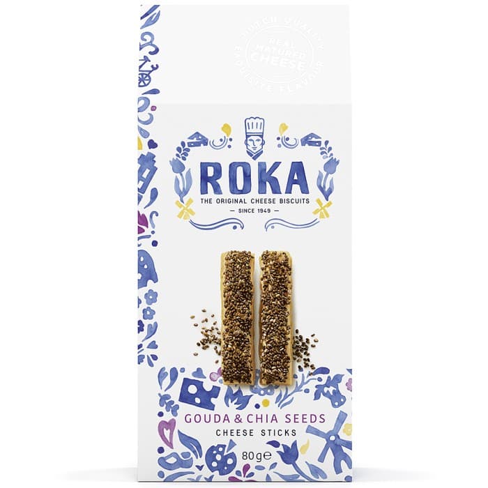 ROKA Oststicks med Gouda & Chiafrön 80g från ROKA – köp hos Delitea