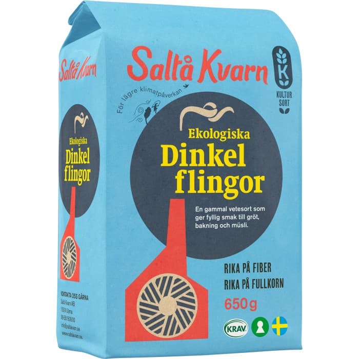Saltå Kvarn Dinkelflingor 650g