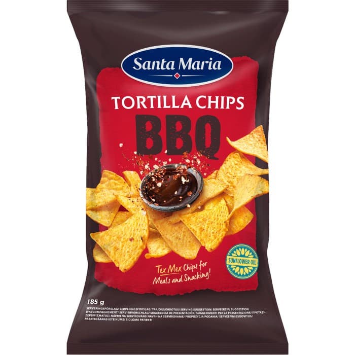 Santa Maria Tortilla Chips BBQ 185g – från Santa Maria – 18 kr – hos Delitea
