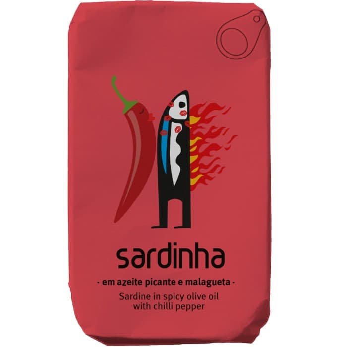 Sardinha Sardiner i Kryddig Olivolja med Chili 150g – från Sardinha – 46 kr – hos Delitea