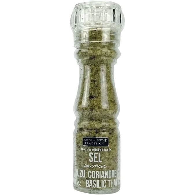 Savor & Sens Havssalt, Yuzu, Basilika & Koriander i Kvarn 135g – från Savor & Sens – 84 kr – hos Delitea