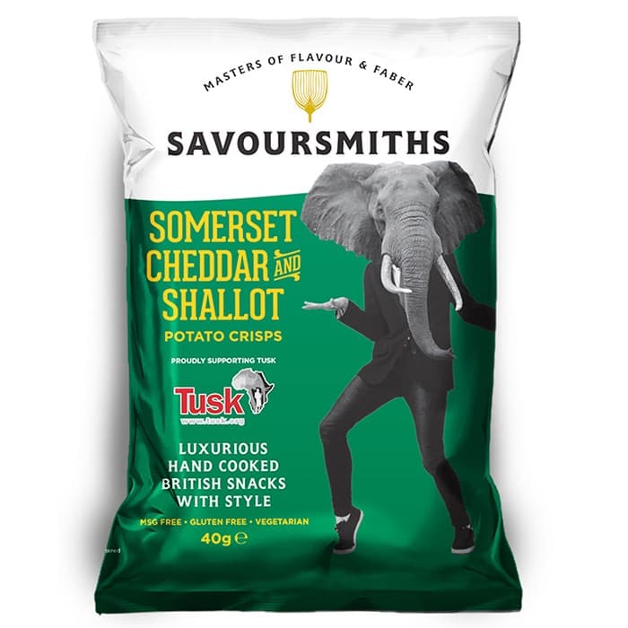 Savoursmiths Somerset Cheddar & Shallot 150g – från Savoursmiths – 39 kr – hos Delitea