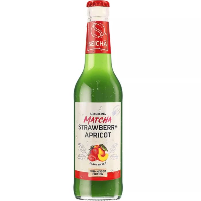 Seicha Sparkling Matcha med Jordgubb & Aprikos 33cl – från Seicha – 35 kr – hos Delitea