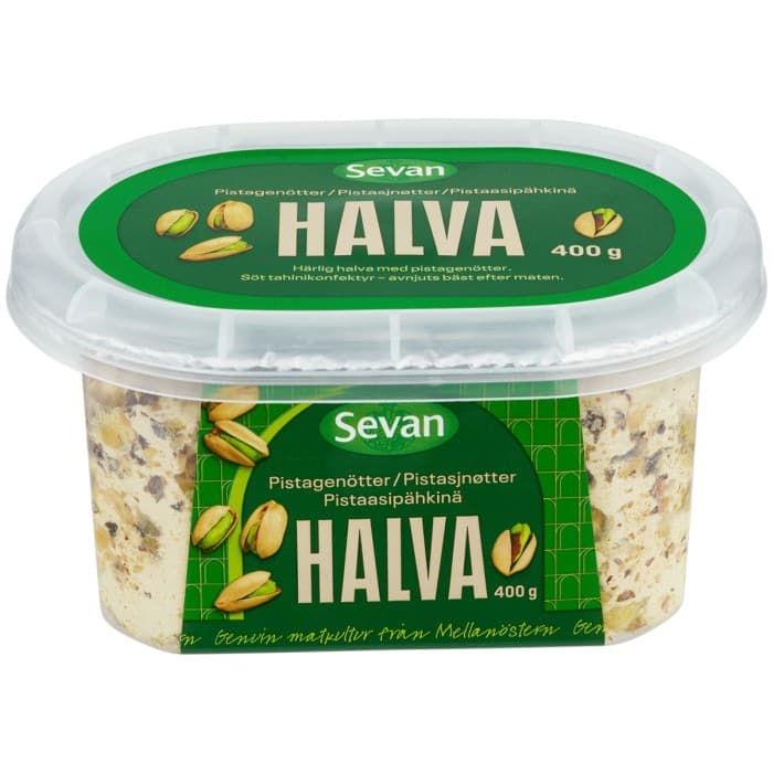 Sevan Halva Söt Sesampasta med Pistage 400g från Sevan – köp hos Delitea
