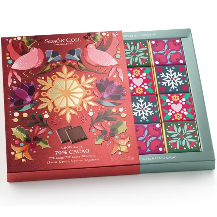 Simón Coll Chokladask med 12 Minibitar Mörk Choklad 60g – från Simón Coll – 99 kr – hos Delitea