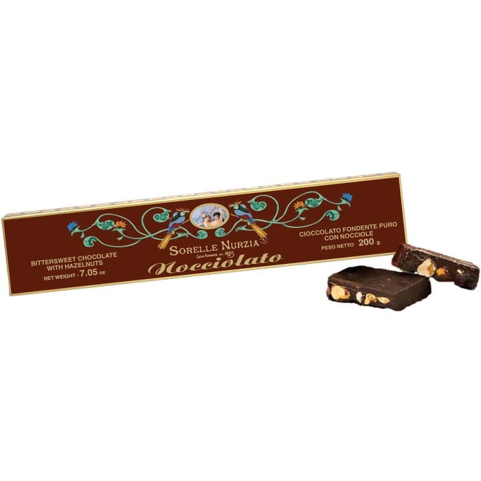 Sorelle Nurzia Mörk Giandujanougat med Hasselnöt 200g – från Sorelle Nurzia – 179 kr – hos Delitea