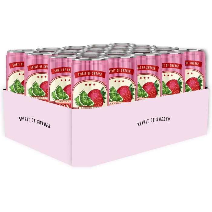 Spirit of Sweden Jordgubb Lime Lemonad Burk 24x33cl – från Spirit of Sweden – 379 kr – hos Delitea