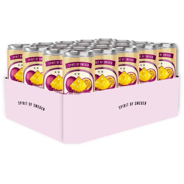 Spirit of Sweden Lemonade Pineapple & Passion Zero Burk 24x33cl – från Spirit of Sweden – 359 kr – hos Delitea