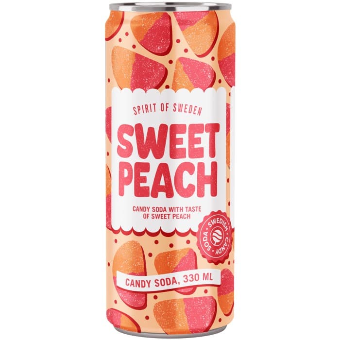 Spirit of Sweden Sweet Peach Läsk Burk 33cl – från Spirit of Sweden – 16 kr – hos Delitea