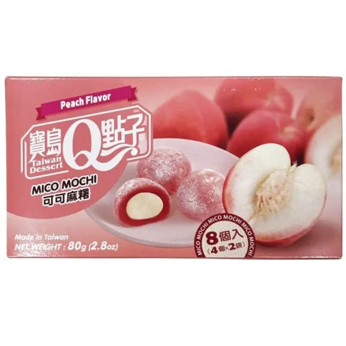 Taiwan Dessert Mico Mochi Peach Flavour 80g