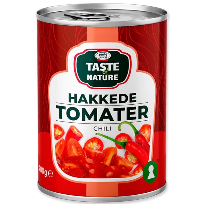Taste of Nature Hackade Tomater med Chili EKO 400g från Taste of Nature – köp hos Delitea
