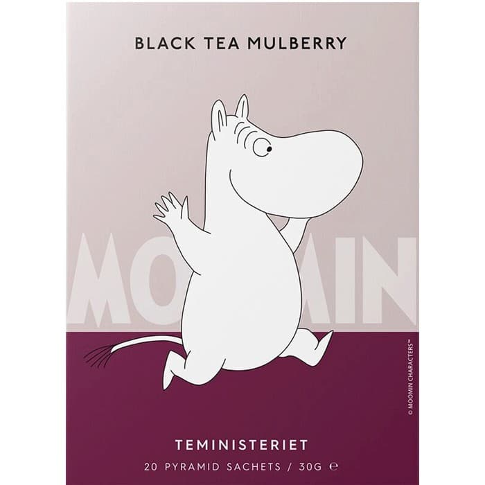 Teministeriet Moomin Svart Te Mullbär 20-pack – från Teministeriet – 141 kr – hos Delitea
