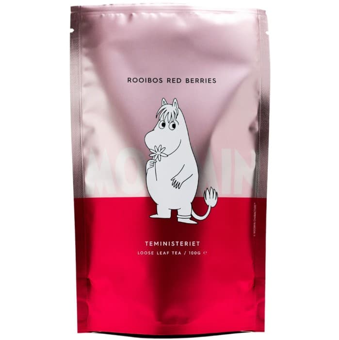 Teministeriet Moomin Rooibos Red Berries Tin Refill 105g – från Teministeriet – 169 kr – hos Delitea
