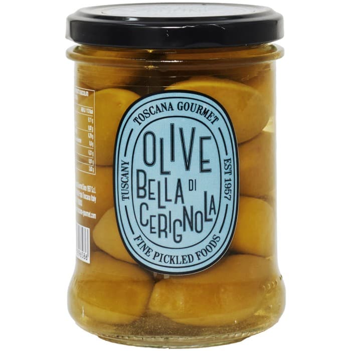Toscana Gourmet Gröna Bella di Cerignolaoliver 280g – från Toscana Gourmet – 69 kr – hos Delitea