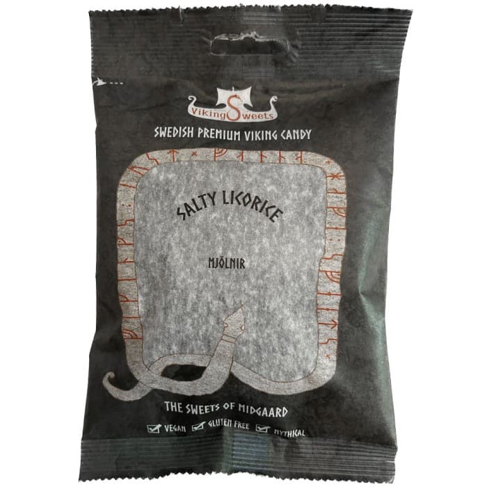Viking Sweets Salty Licorice Mjölnir 120g – från Viking Sweets – 49 kr – hos Delitea