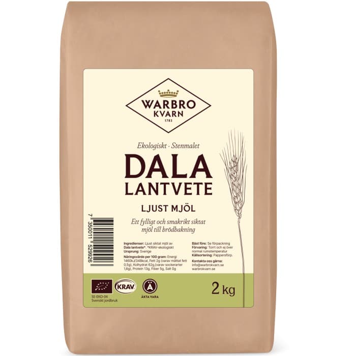 Warbro Kvarn Dala Lantvete Ljust 2kg – från Warbro Kvarn – 89 kr – hos Delitea