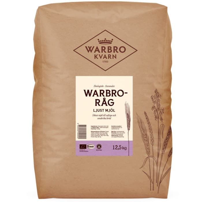Warbro Kvarn WarbroRåg Ljust Siktat (Oblandat) 12,5kg – från Warbro Kvarn – 444 kr – hos Delitea